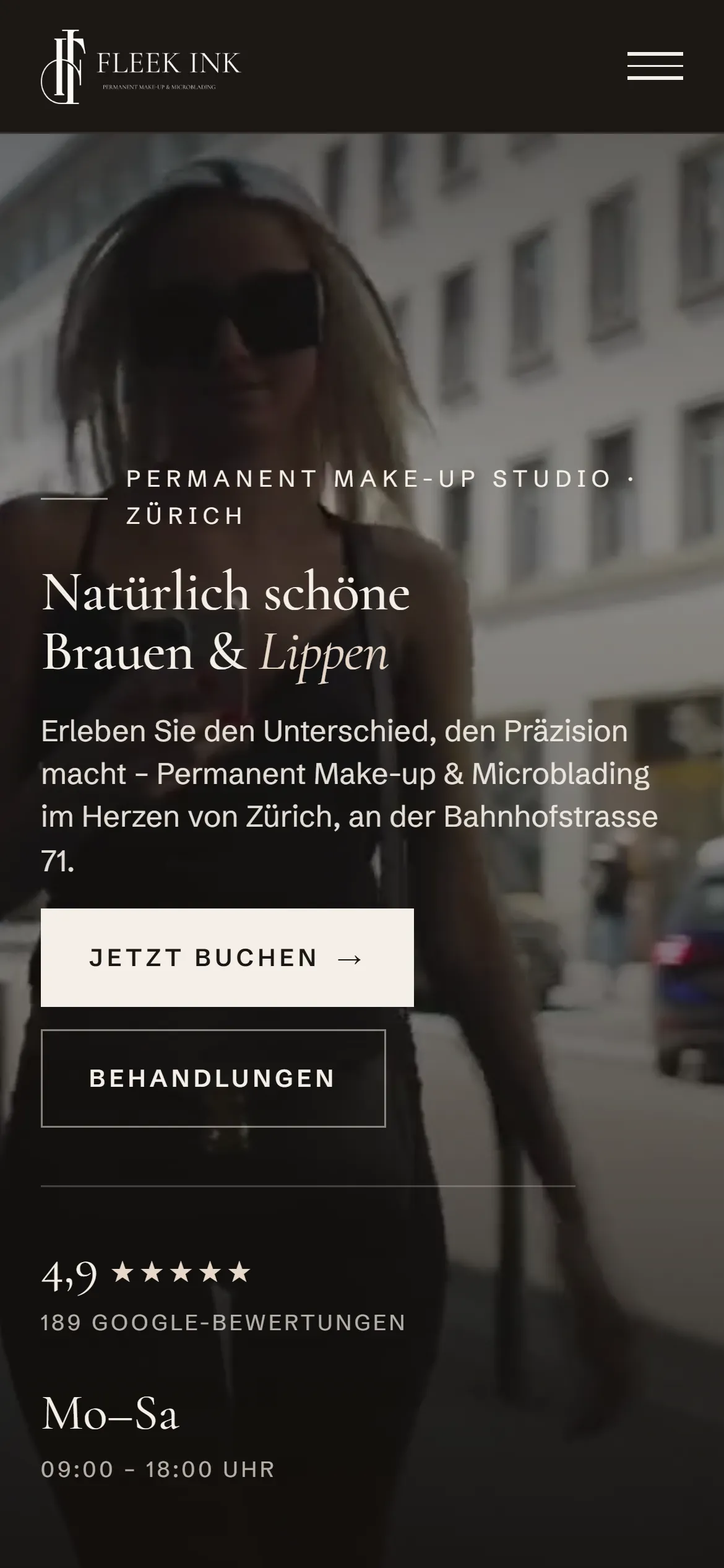 Startseite von Fleek Ink auf dem Handy